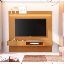 Painel para TV até 84 Polegadas com LED e Nicho 100% MDF 219CMX233CM Vitoria Regia Yescasa Marrom Nature Painel para TV até 84 Polegadas com LED e Nicho 100% MDF 219CMX233CM Vitoria Regia Yescasa Marrom Nature