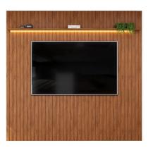 Painel Para Tv Até 85 Polegadas 2,50m Ripado Autêntico Com Led E Prateleira Montreal Madeirado Madeirado Painel Para Tv Até 85 Polegadas 2,50m Ripado Autêntico Com Led E Prateleira Montreal Madeirado Madeirado