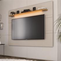 Painel para TV até 85 Polegadas com 220cmx147cm Led Cooper Cinza Bege Dunas/Carvalho Painel para TV até 85 Polegadas com 220cmx147cm Led Cooper Cinza Bege Dunas/Carvalho