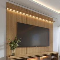 Painel para TV até 85 Polegadas com Prateleira e LED 100% MDF Neon Float 215cm Painel para TV até 85 Polegadas com Prateleira e LED 100% MDF Neon Float 215cm