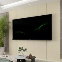 Painel para TV até 90 Polegadas 100% MDF 222,5cmx250cm Realce Bege Off White Painel para TV até 90 Polegadas 100% MDF 222,5cmx250cm Realce Bege Off White