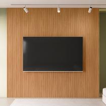 Painel para TV Até 90 Polegadas Arconte Ripado 100% Mdf Nature Fosco 8100 - Pnr Móveis