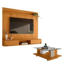 Painel para Tv Aura Cinamomo com Mesa de Centro Frizz Cinamomo Off White - Madetec