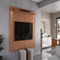 Painel para tv Bagda jequitiba ripado 3d