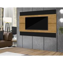 Painel para Tv Berlim 160cm X 128 Cm Preto/Nature