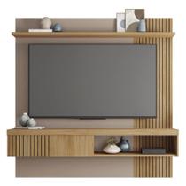 Painel para TV Caemmun Circle 1.8 com Bancada, TVs até 65", Buriti/Fendi