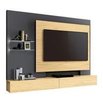 Painel para TV Cairo Pinux com Grafite - Edn Móveis Painel para TV Cairo Pinux com Grafite - Edn Móveis