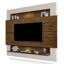 Painel para TV com Led Suspenso Milão Luapa suporta TV de ate 57 polegadas - Malbec/OFF White