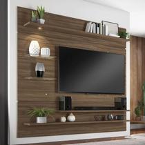 Painel para tv de 60 polegadas 5 prateleiras led nt 1010 nogal trend / nogal