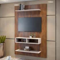 Painel Para TV de Até 43 Polegadas com Prateleira Byte Viero Imbuia e Off White