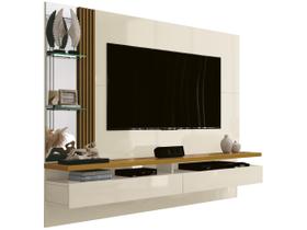 Painel Para TV de Até 60 Polegadas Em MDP Murano EDN Off White e Cedro Painel Para TV de Até 60 Polegadas Em MDP Murano EDN Off White e Cedro