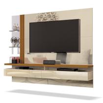 Painel Para Tv De Até 60 Polegadas Em Mdp Murano Edn Off White E Cedro