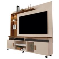 Painel para TV de Até 65" com LED Oscar Off White/Canela Painel para TV de Até 65" com LED Oscar Off White/Canela