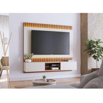 Painel para TV Home Suspenso Ambiente Búzios 2.2 Off White Matte Freijó Colibri