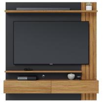 Painel para Tv Home Suspenso Juriti 1.5 Noce Milano Preto Acetinado Colibri