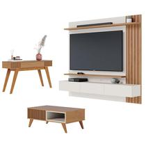 Painel para Tv Home Suspenso Juriti 1.8 Off White Matte Freijó com Mesa de Centro Jeri Freijó Off White e Aparador Riviera Freijó - Colibri Painel para Tv Home Suspenso Juriti 1.8 Off White Matte Freijó com Mesa de Centro Jeri Freijó Off White e Aparador Riviera Freijó - Colibri