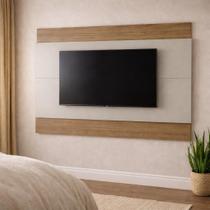 Painel para TV New Lincoln 217 cm - Freijó c/ Grigio Gloss