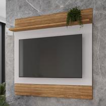 Painel para TV para TV Até 55 Polegadas Guarujá 1 Prateleira Cinamomo/Off White - Móveis Bechara