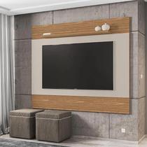 Painel para tv quasar 1,35 casa d off white/noce
