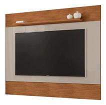 Painel para tv quasar 1,58 casa d off white/cedro