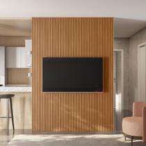 Painel para TV Ripado 1.8 Modular Canela Linea Brasil - Nature Fosco