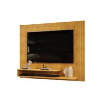 Painel Para Tv Ripado Até 50 Polegadas Suspenso Com Prateleiras Home Rack Moderno Sala Quarto Luxo Nando Cedro