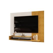 Painel Para Tv Ripado Até 50 Polegadas Suspenso Com Prateleiras Home Rack Moderno Sala Quarto Luxo Nando CedroBali Painel Para Tv Ripado Até 50 Polegadas Suspenso Com Prateleiras Home Rack Moderno Sala Quarto Luxo Nando CedroBali