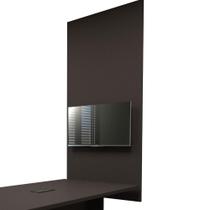 Painel Para TV Sala de Reunião 195cm x 90cm Preto F5 Painel Para TV Sala de Reunião 195cm x 90cm Preto F5