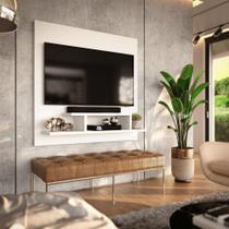 Painel para TV Smart 32 Polegadas com Nicho Prateleira Sala Quarto Reilly - Branco