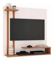 Painel Para Tv Smart até 32 Polegadas Com Prateleira Quarto Sala Luxo Oferta dia das Mães - Off White/ Nature