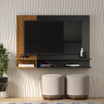 Painel Para TV Smart Plus Milão para TVs de até 50 Polegadas - Preto/Nature
