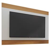 Painel para TV Suspenso 75 Pol 200cm Chile C05 Off White Matte/Freijó - Mpozenato