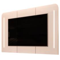 Painel Para TV Suspenso 75 Pol 200cm Com LED Valenza D04 Off White/Freijó - Mpozenato