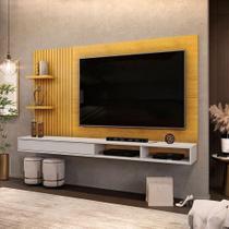Painel Para Tv Suspenso Ambiente Bento Cedro Bali Dj Móveis