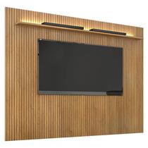 Painel para TV Suspenso Frisado Curitiba 2240 Cinamomo Off White com Led - Valdemóveis Painel para TV Suspenso Frisado Curitiba 2240 Cinamomo Off White com Led - Valdemóveis