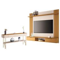 Painel para TV Suspenso Solus e Aparador Vivant Cinamomo Off White HB Móveis