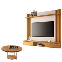 Painel para TV Suspenso Solus e Mesa de Centro SKY Cinamomo Off White HB Móveis Painel para TV Suspenso Solus e Mesa de Centro SKY Cinamomo Off White HB Móveis