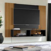 Painel para TVs 42" Navi Preto Fosco Ripado Bechara
