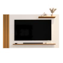 Painel para TVs até 55 polegadas Moderno com acabamento Ripado Laus 149cm Painel para TVs até 55 polegadas Moderno com acabamento Ripado Laus 149cm