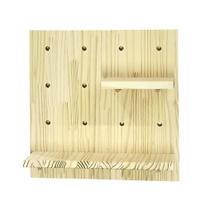 Painel Pegboard Prateleira Decorativa Madeira Pinus 40Cm