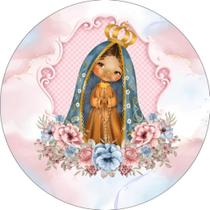 Painel Pequeno Mesa Nossa Senhora Floral Capa Veste Facil