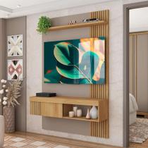 Painel Pequeno Para Tv Até 45 Polegadas 119cm Buriti Marrom Jade Caemmum - Caemmun