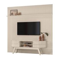 Painel Piso Teto New Guaporé Com Rack Bancada Valência New Laguna Calacata Off White - Madetec Painel Piso Teto New Guaporé Com Rack Bancada Valência New Laguna Calacata Off White - Madetec