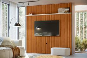 Painel Piso-Teto New Guaporé para TV de até 75 polegadas - Cinamomo Off White - Madetec