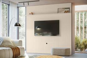 Painel Piso-Teto New Guaporé para TV de até 75 polegadas - Off White - Madetec