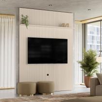 Painel Piso-Teto New Interlagos 179x244,5 Para TV até 65 Polegadas - Off White Madetec