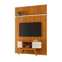 Painel Piso Teto New Interlagos com Rack Bancada Atlanta New Silverstone Cinamomo Off White- Madetec