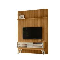 Painel Piso Teto New Interlagos com Rack Bancada Frizz 1.5 New Premium Cumaru Opala - Madetec Painel Piso Teto New Interlagos com Rack Bancada Frizz 1.5 New Premium Cumaru Opala - Madetec