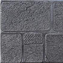 Painel Placa 3D Auto Adesivo Tijolinho Pedras Preto 70x70cm