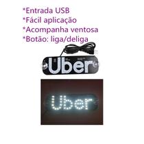 Painel placa luminoso sinal branco para carro USB - telintec